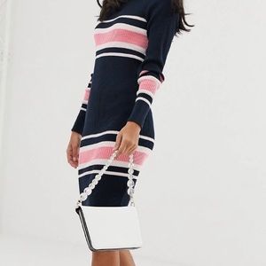 Rib sweater dress